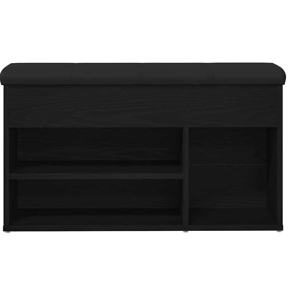 vidaXL Ławka na buty Czarny 80 x 30 x 45 cm Materiał drewnopochodny