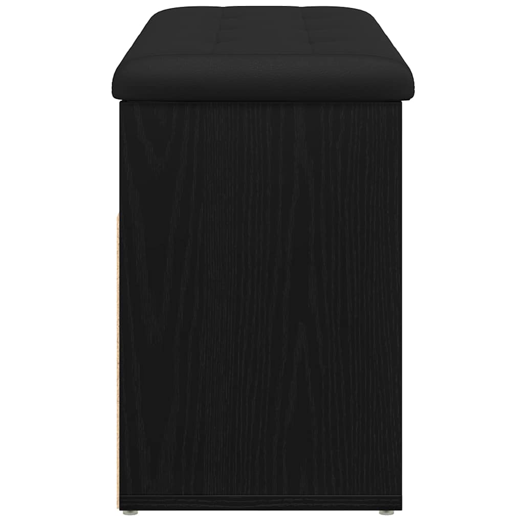 vidaXL Ławka na buty Czarny 80 x 30 x 45 cm Materiał drewnopochodny