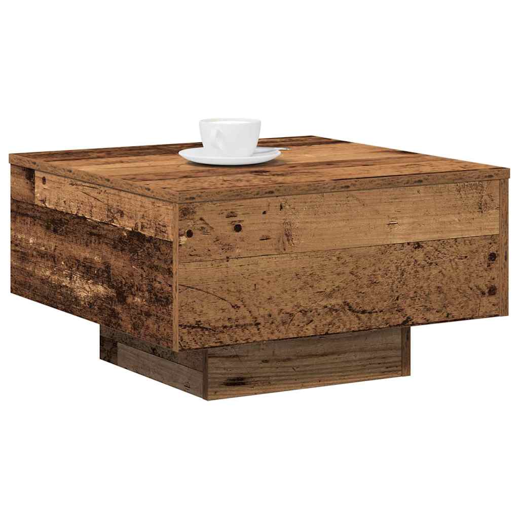 vidaXL Stolik kawowy Stare drewno 55 x 55 x 31 cm