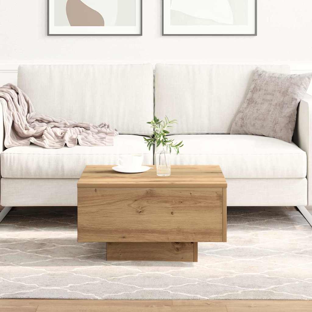 vidaXL Stolik kawowy Dąb rzemieślniczy 55 x 55 x 31 cm