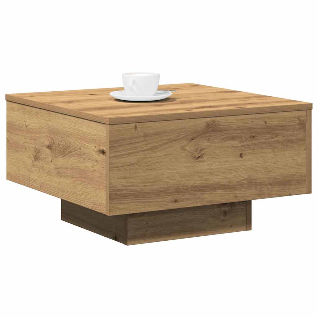 vidaXL Stolik kawowy Dąb rzemieślniczy 55 x 55 x 31 cm