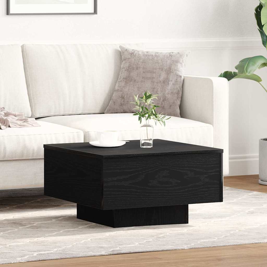 vidaXL Stolik kawowy Czarny Dąb 55 x 55 x 31 cm