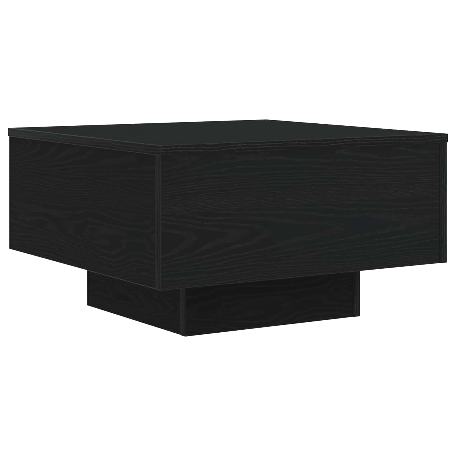 vidaXL Stolik kawowy Ze LED Lights Czarny Dąb 55 x 55 x 31 cm