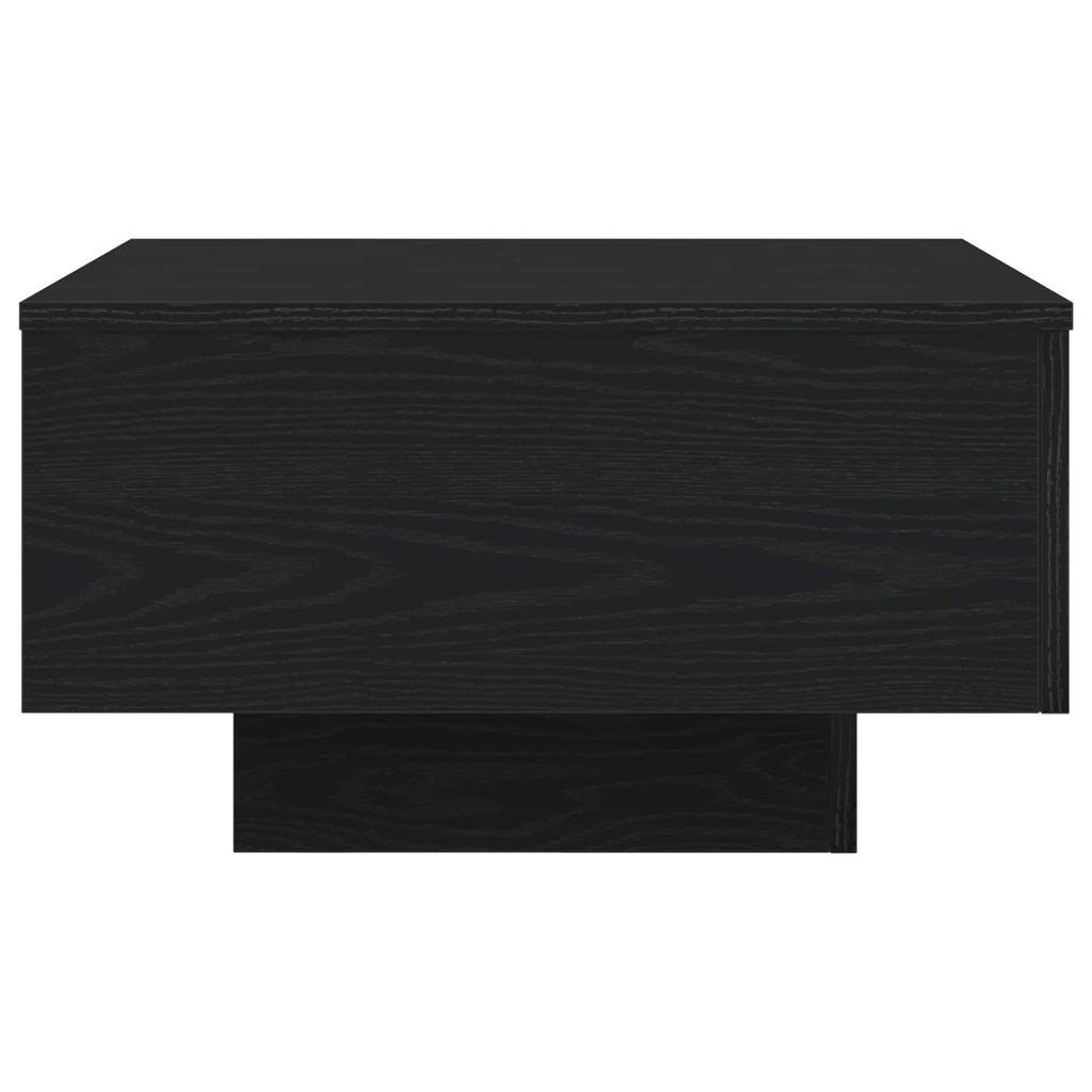 vidaXL Stolik kawowy Ze LED Lights Czarny Dąb 55 x 55 x 31 cm