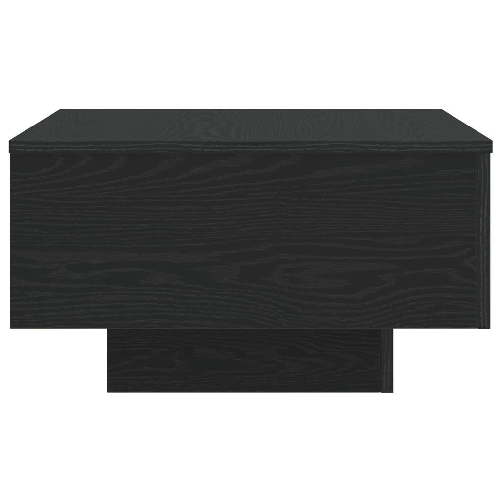 vidaXL Stolik kawowy Ze LED Lights Czarny Dąb 55 x 55 x 31 cm
