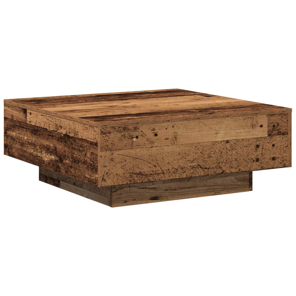 vidaXL Stolik kawowy Stare drewno 80 x 80 x 31 cm