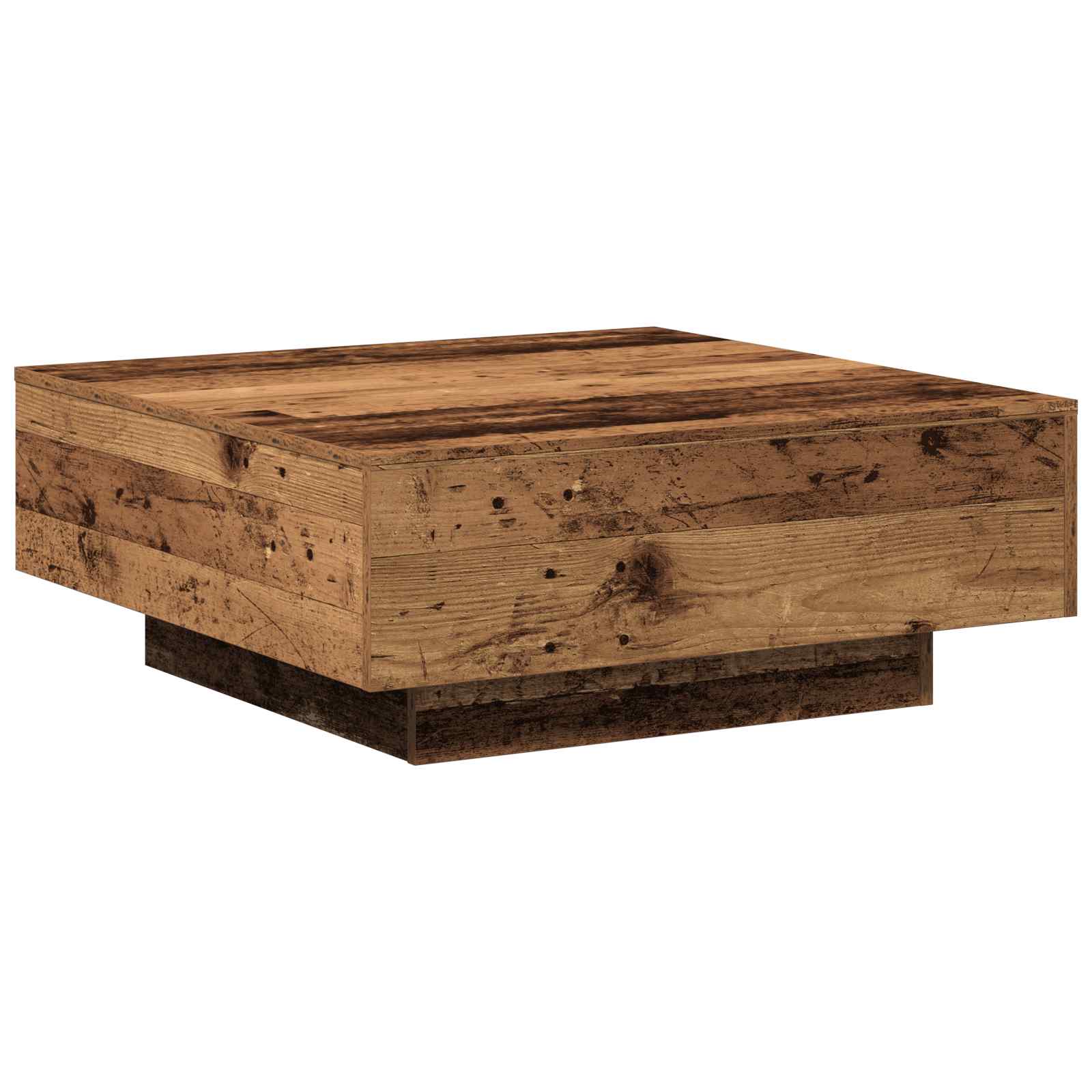 vidaXL Stolik kawowy Stare drewno 80 x 80 x 31 cm