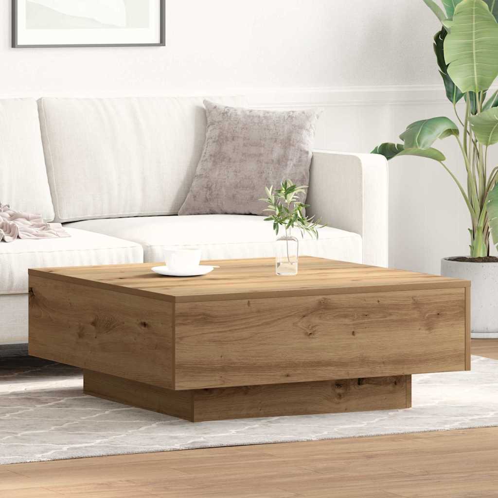 vidaXL Stolik kawowy Dąb rzemieślniczy 80 x 80 x 31 cm