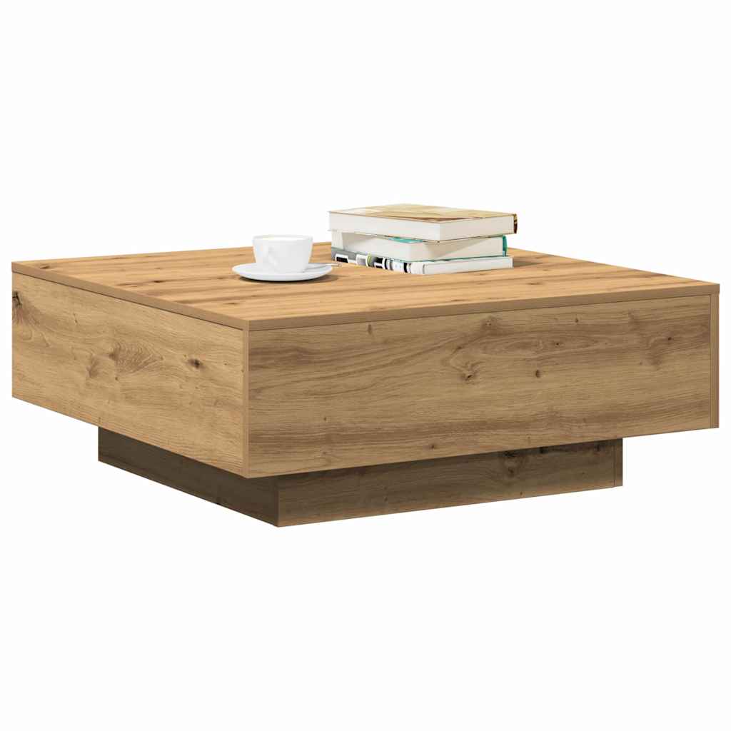 vidaXL Stolik kawowy Dąb rzemieślniczy 80 x 80 x 31 cm