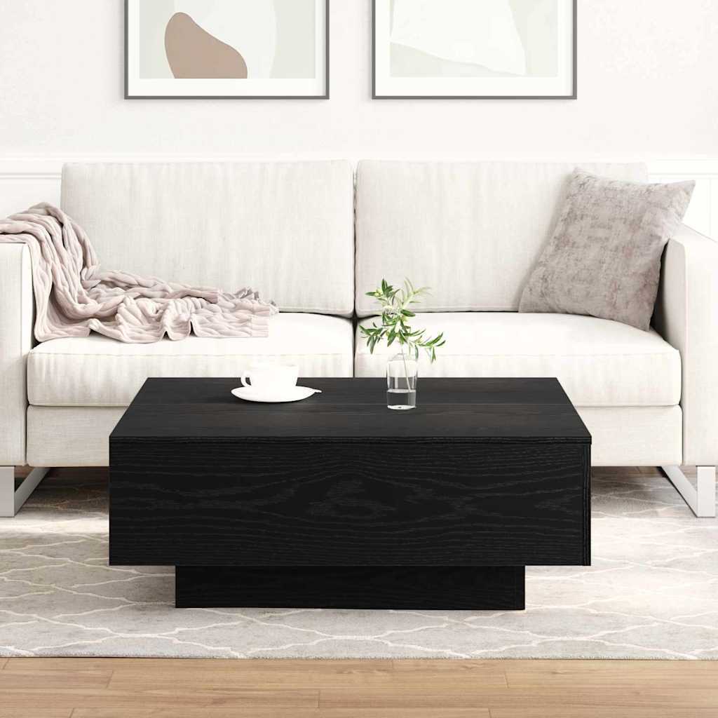 vidaXL Stolik kawowy Czarny Dąb 80 x 80 x 31 cm