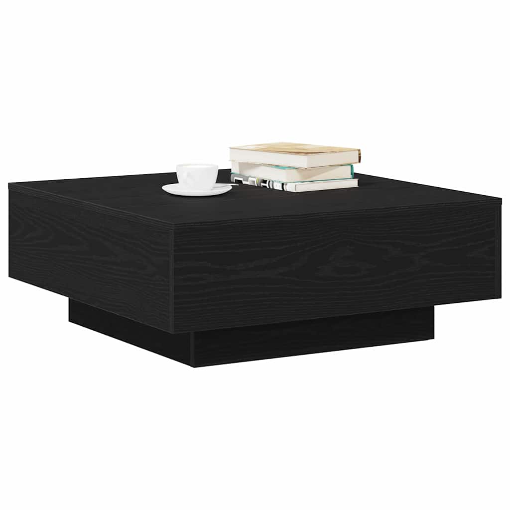 vidaXL Stolik kawowy Czarny Dąb 80 x 80 x 31 cm