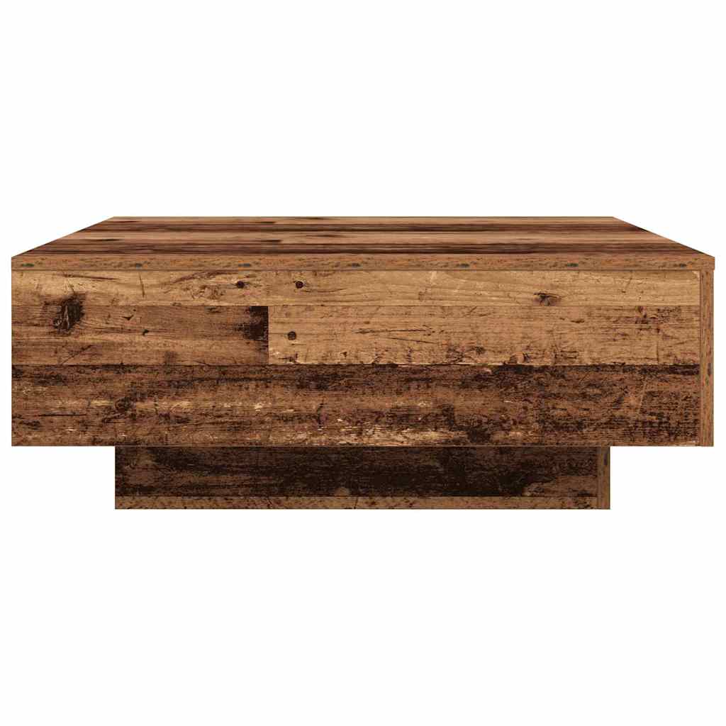 vidaXL Stolik kawowy Stary drewno i niebieski 80 x 80 x 31 cm