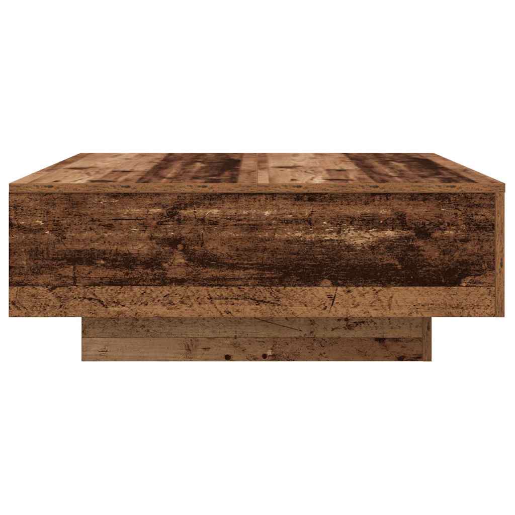 vidaXL Stolik kawowy Stary drewno i niebieski 80 x 80 x 31 cm