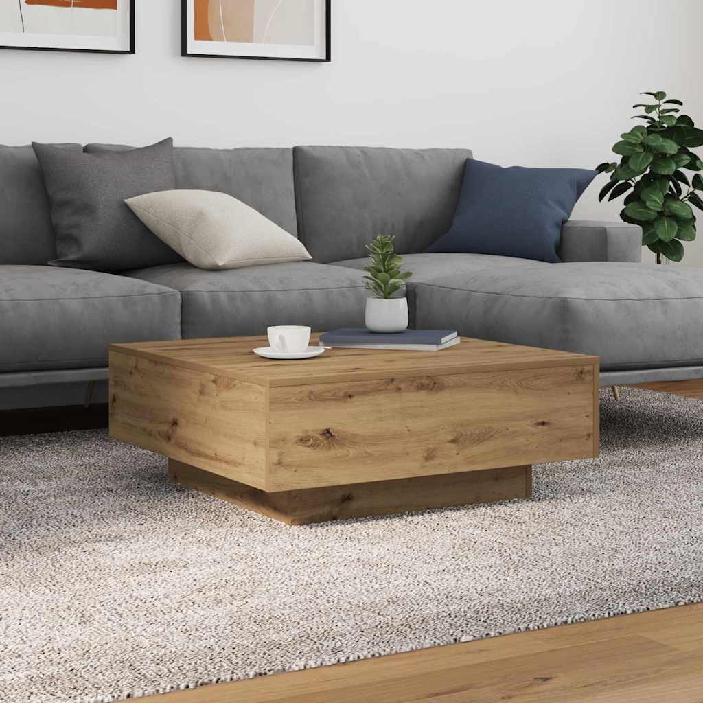 vidaXL Dąb artisan 80 x 80 x 31 cm Drewno inżynieryjne