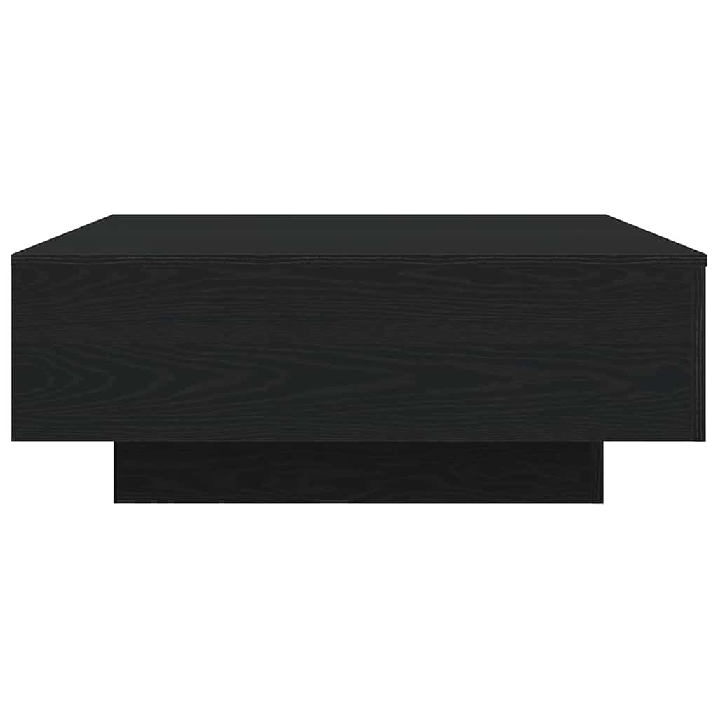 vidaXL Stolik kawowy Ze LED Lights Czarny Dąb 80 x 80 x 31 cm