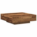 vidaXL Stolik kawowy Stare drewno 100 x 100 x 31 cm