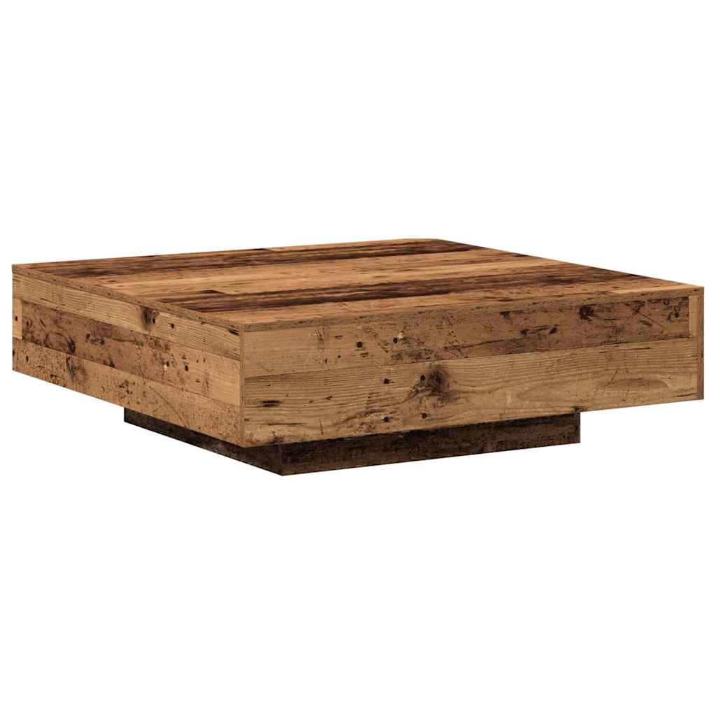 vidaXL Stolik kawowy Stare drewno 100 x 100 x 31 cm
