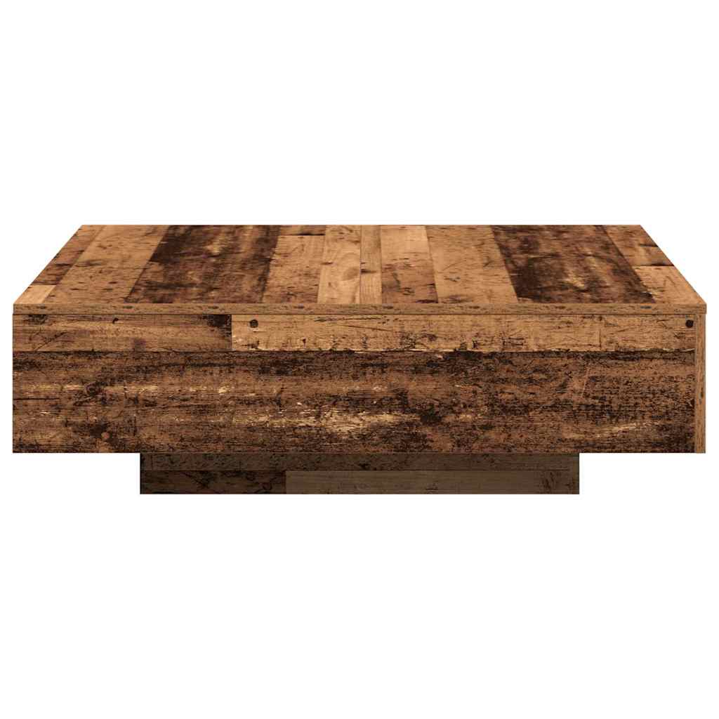 vidaXL Stolik kawowy Stare drewno 100 x 100 x 31 cm