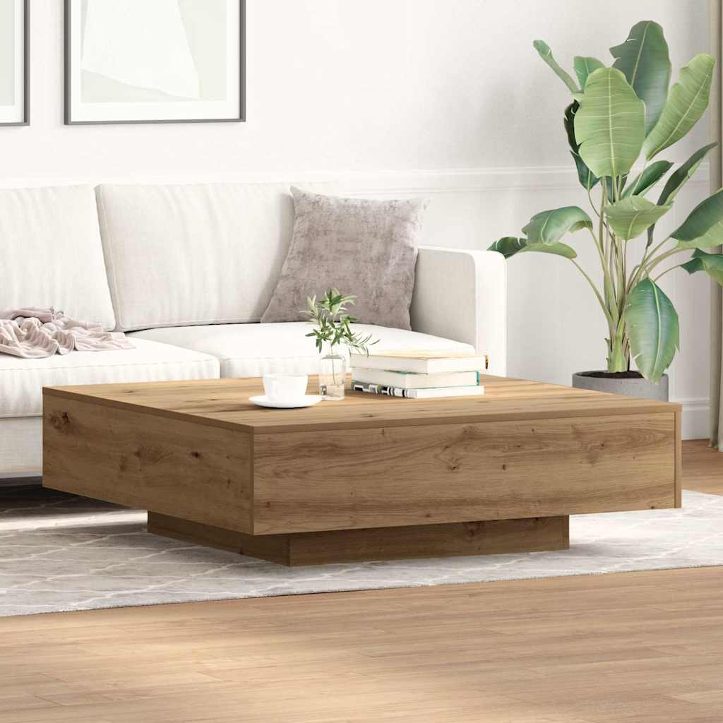 vidaXL Stolik kawowy Dąb rzemieślniczy 100 x 100 x 31 cm