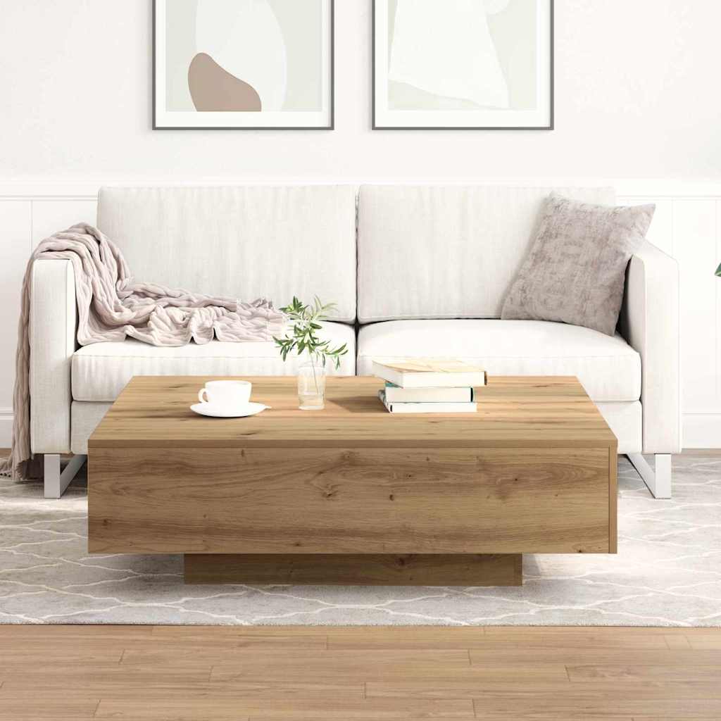 vidaXL Stolik kawowy Dąb rzemieślniczy 100 x 100 x 31 cm