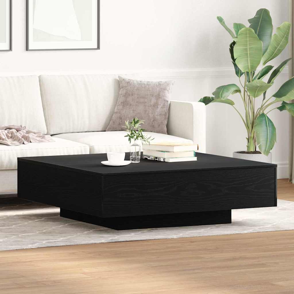 vidaXL Stolik kawowy Czarny Dąb 100 x 100 x 31 cm
