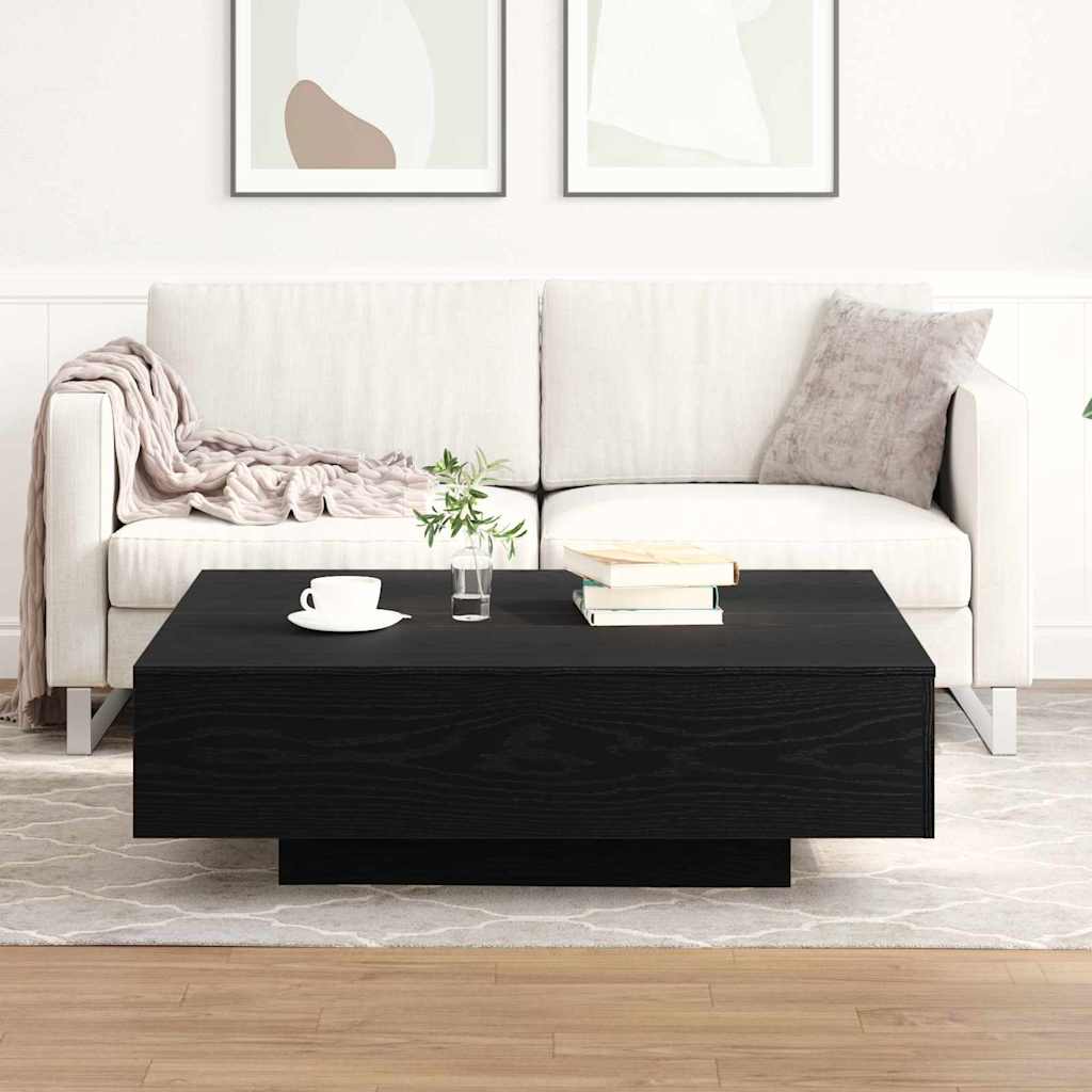 vidaXL Stolik kawowy Czarny Dąb 100 x 100 x 31 cm