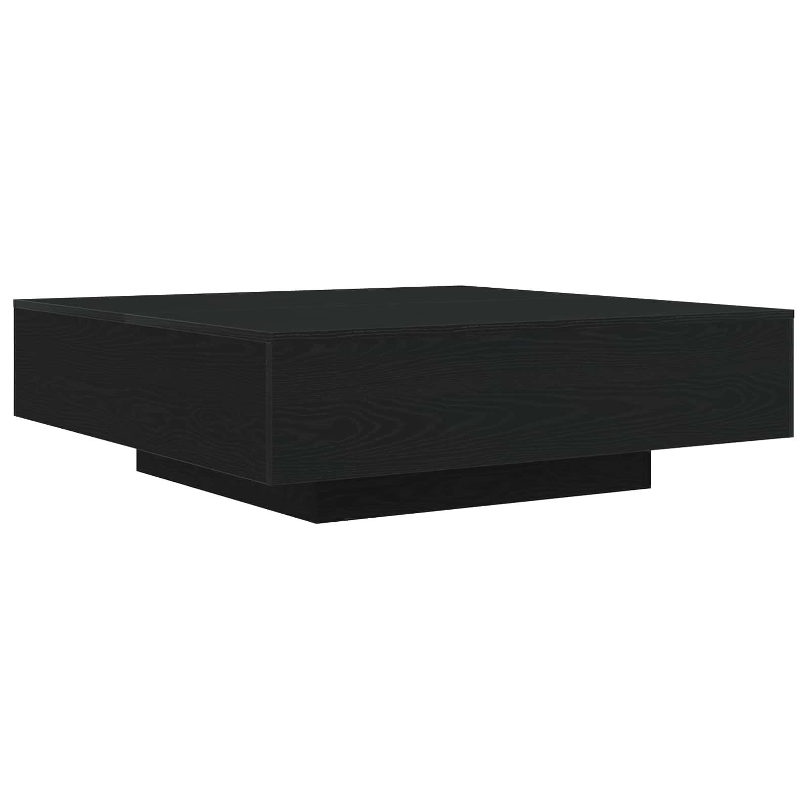 vidaXL Stolik kawowy Ze LED Lights Czarny Dąb 100 x 100 x 31 cm