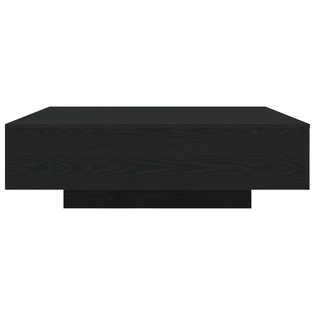 vidaXL Stolik kawowy Ze LED Lights Czarny Dąb 100 x 100 x 31 cm