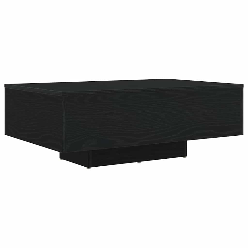 vidaXL Stolik kawowy Ze LED Lights Czarny Dąb 85 x 55 x 31 cm