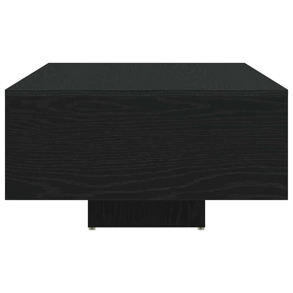 vidaXL Stolik kawowy Ze LED Lights Czarny Dąb 85 x 55 x 31 cm