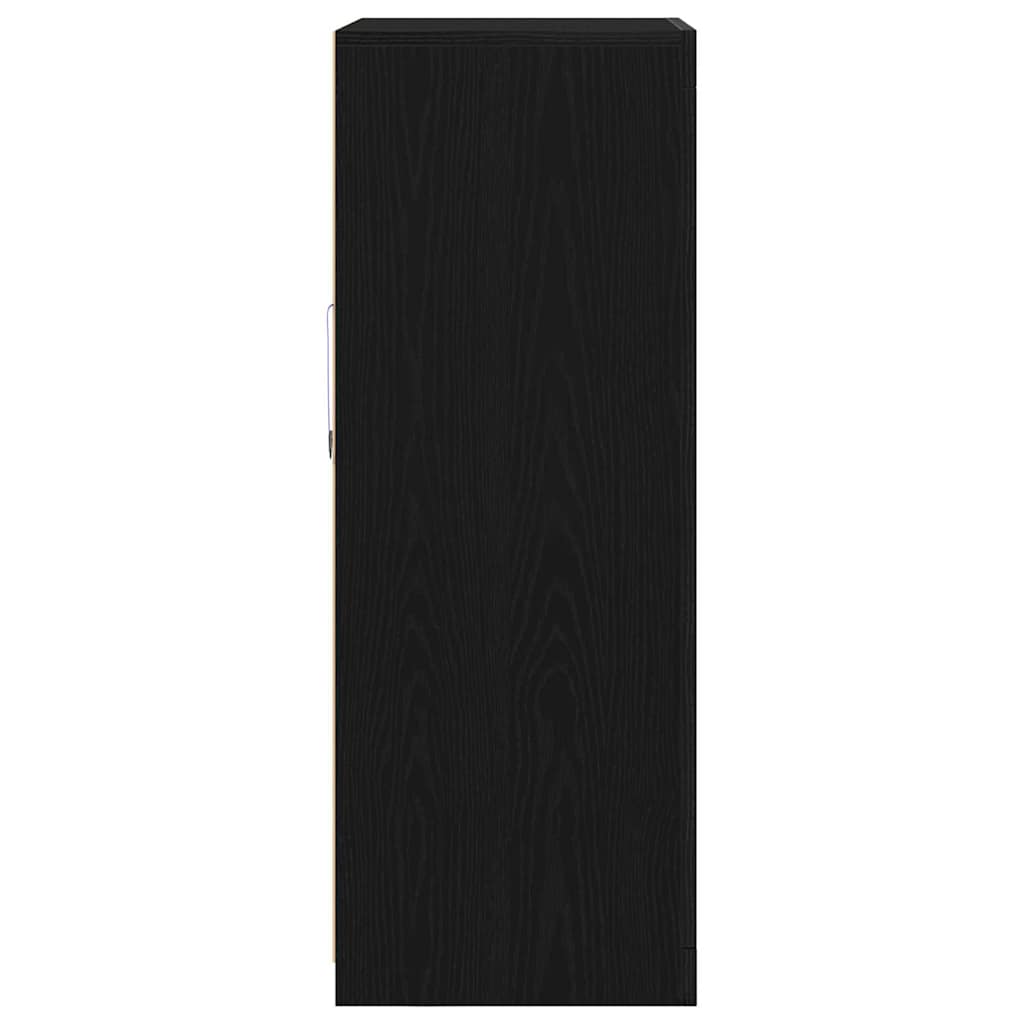 vidaXL Komoda LED Ze LED Lights Czarny Dąb 60,5 x 37 x 100 cm