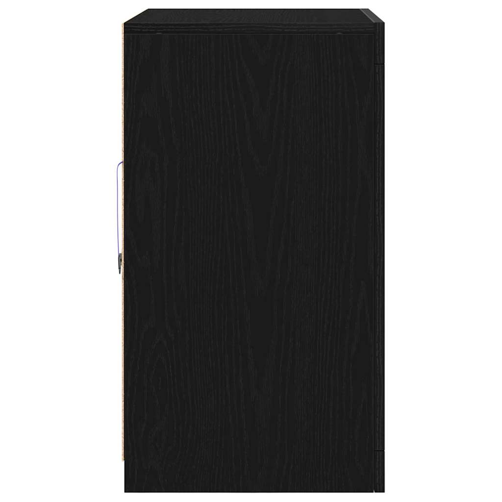 vidaXL Komoda LED Czarny Dąb 41 x 37 x 67 cm Materiał drewnopochodny