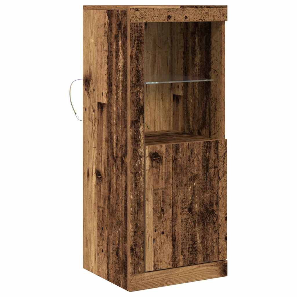 vidaXL Komoda LED Brązowy 41 x 37 x 100 cm Materiał drewnopochodny