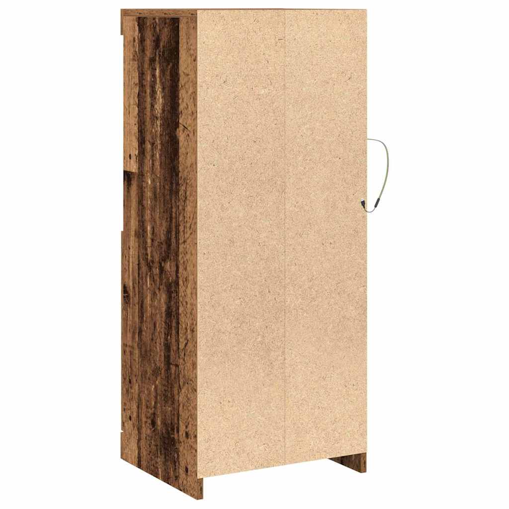 vidaXL Komoda LED Brązowy 41 x 37 x 100 cm Materiał drewnopochodny