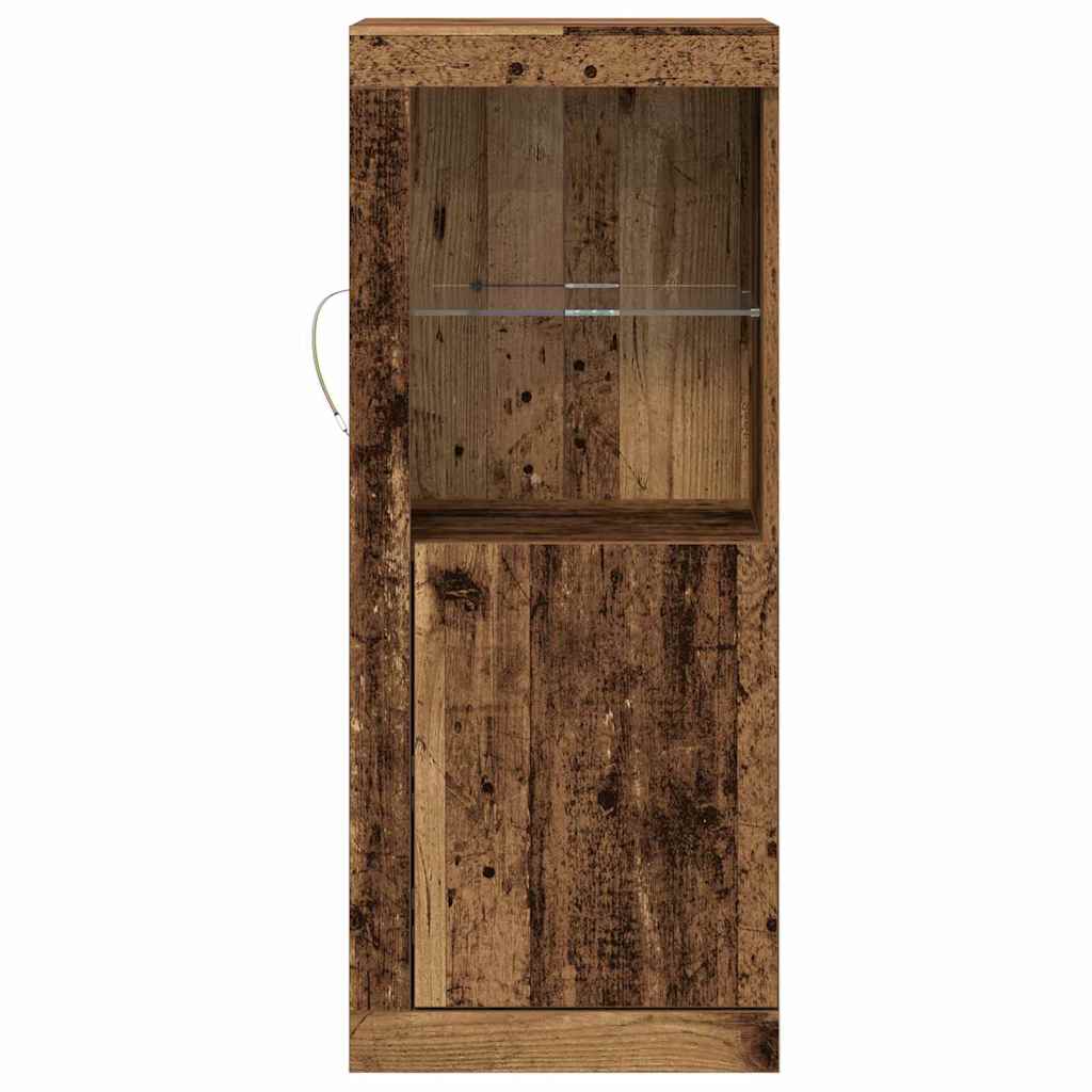 vidaXL Komoda LED Brązowy 41 x 37 x 100 cm Materiał drewnopochodny