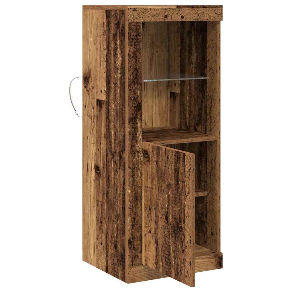 vidaXL Komoda LED Brązowy 41 x 37 x 100 cm Materiał drewnopochodny