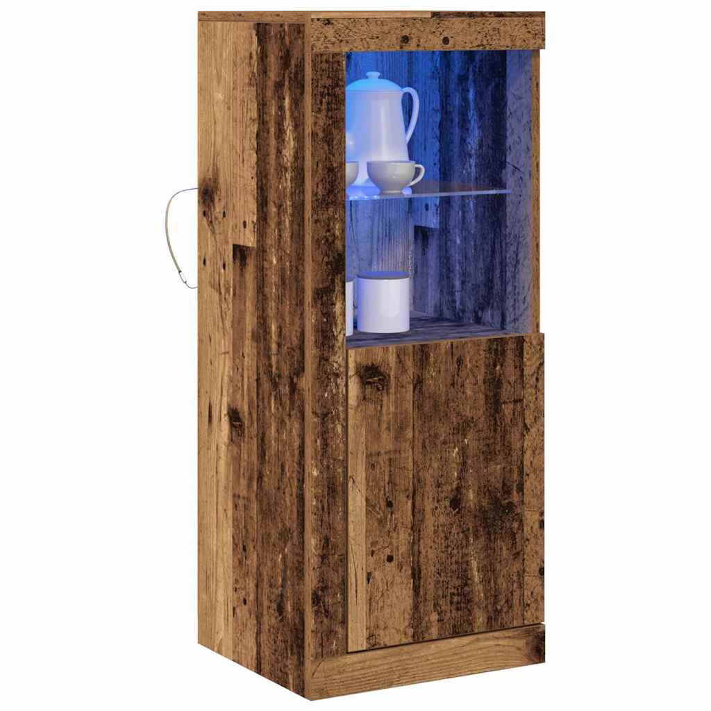 vidaXL Komoda LED Brązowy 41 x 37 x 100 cm Materiał drewnopochodny