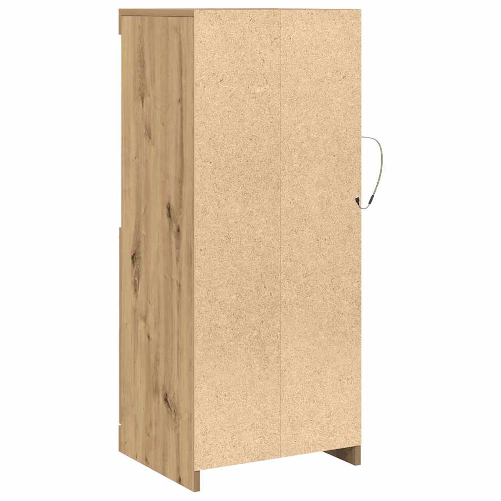 vidaXL Komoda LED Brązowy 41 x 37 x 100 cm Materiał drewnopochodny