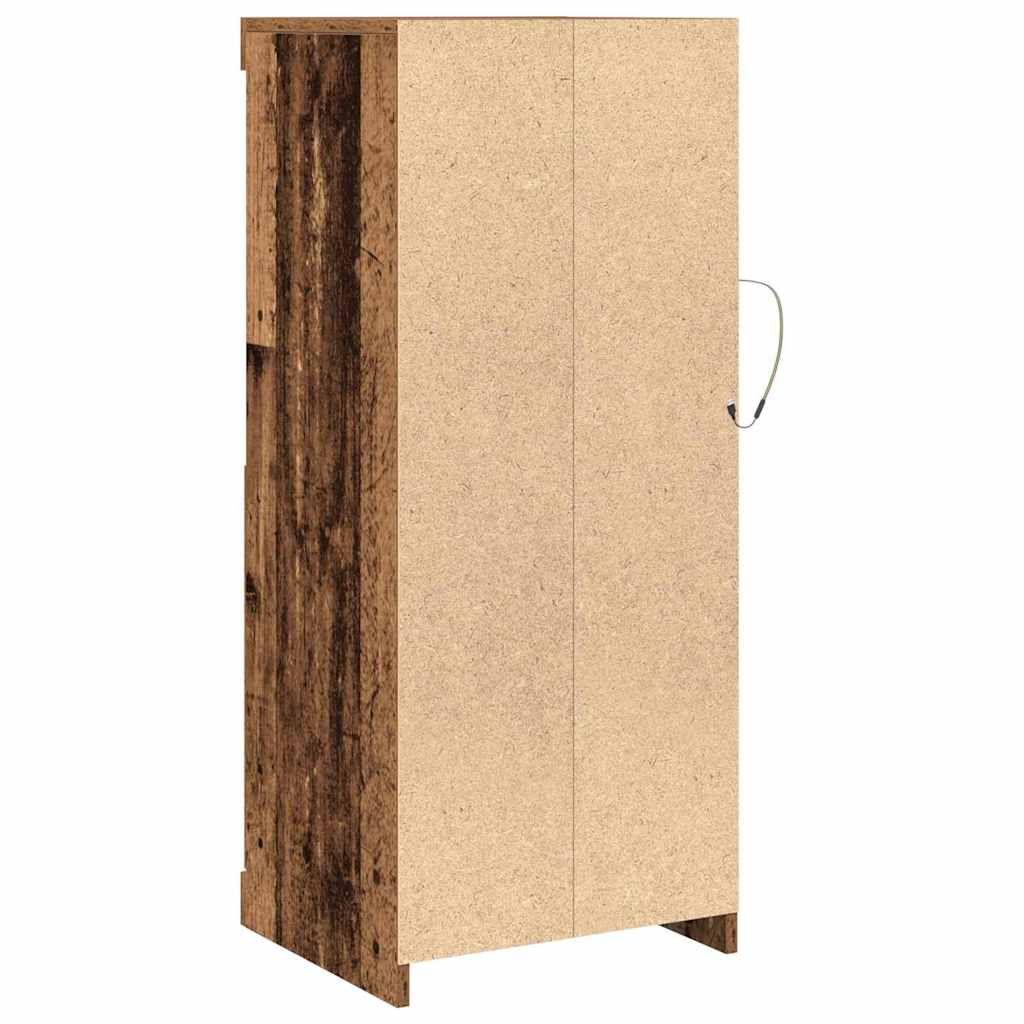 vidaXL Komoda LED Ze LED Lights Stare drewno 41 x 37 x 100 cm