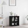 vidaXL Komoda LED Czarny Dąb 60,5 x 37 x 67 cm Materiał drewnopochodny