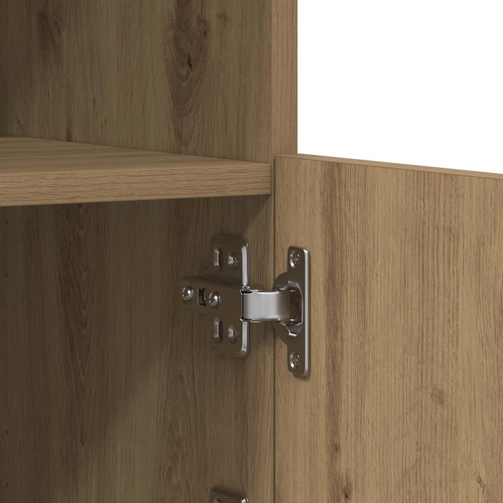 vidaXL Komoda LED Ze LED Lights Dąb rzemieślniczy 60,5 x 37 x 100 cm