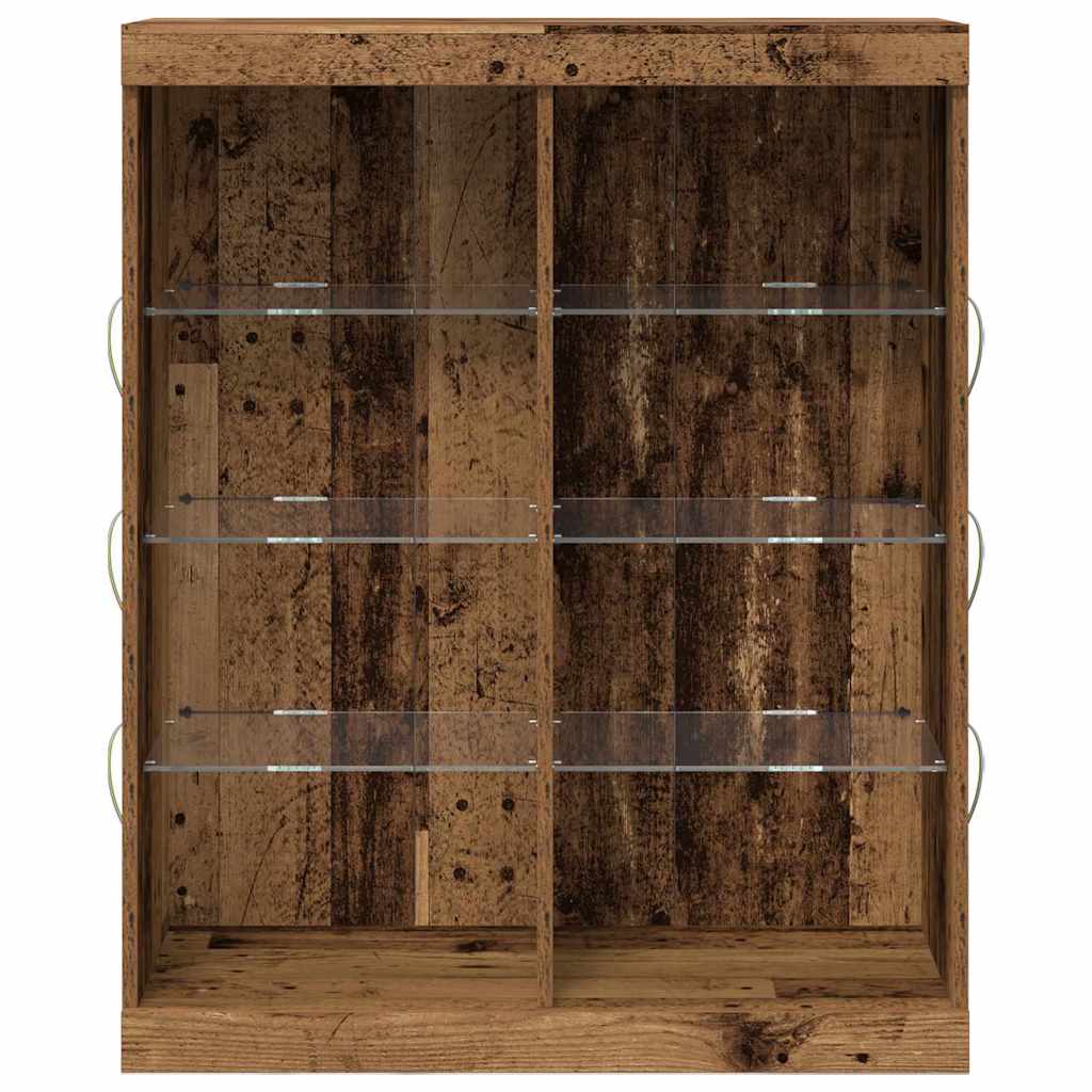 vidaXL Komoda LED Stare drewno 81 x 37 x 100 cm Drewno inżynieryjne