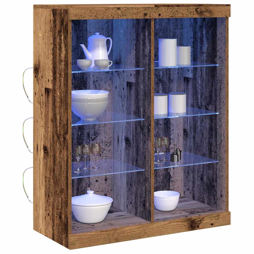 vidaXL Komoda LED Stare drewno 81 x 37 x 100 cm Drewno inżynieryjne