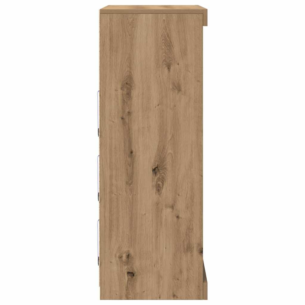 vidaXL Komoda LED Dąb artisan 81 x 37 x 100 cm Drewno inżynieryjne