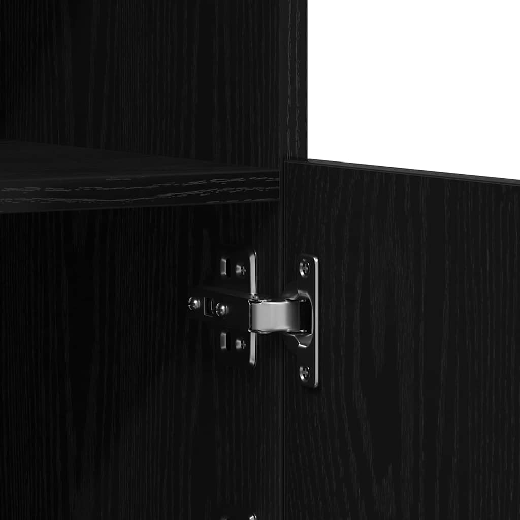 vidaXL Komoda LED Czarny Dąb 41 x 37 x 67 cm Materiał drewnopochodny