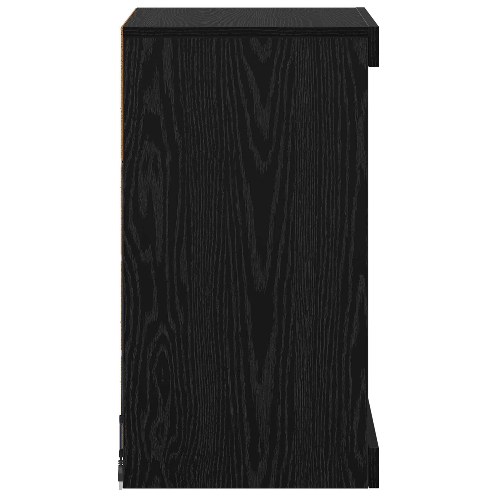 vidaXL Komoda LED Czarny Dąb 41 x 37 x 67 cm Materiał drewnopochodny