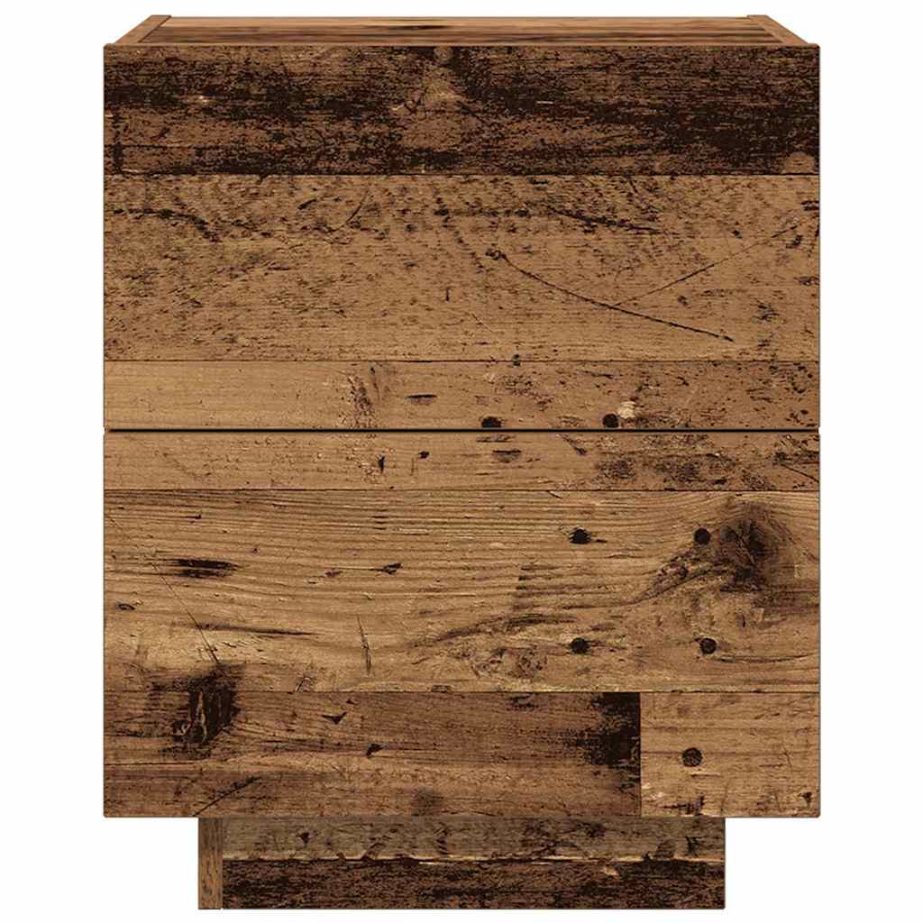 vidaXL Szafka Nocna z szufladą 2 pcs Stare drewno 45 x 40 x 55 cm