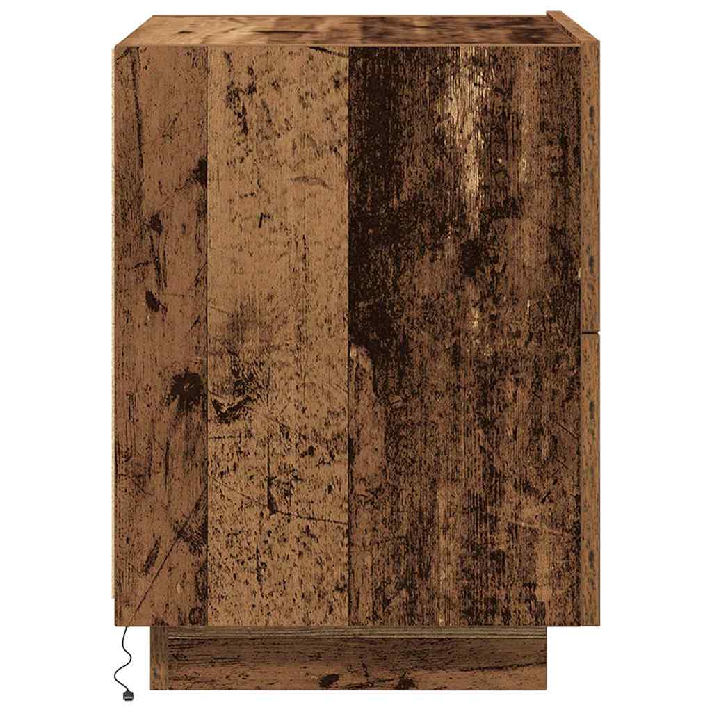 vidaXL Szafka Nocna z szufladą 2 pcs Stare drewno 45 x 40 x 55 cm
