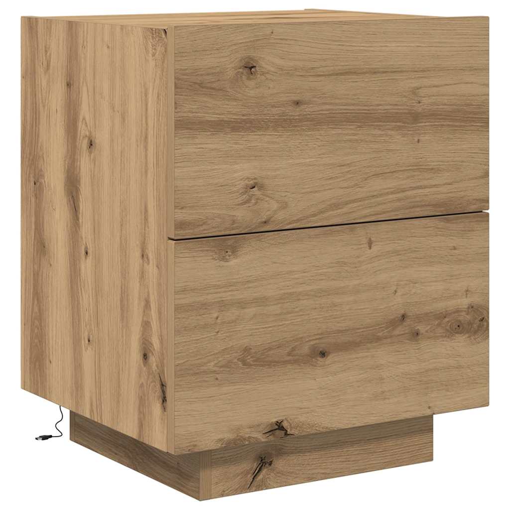 vidaXL Szafka Nocna z szufladą 2 pcs Dąb rzemieślniczy 45 x 40 x 55 cm