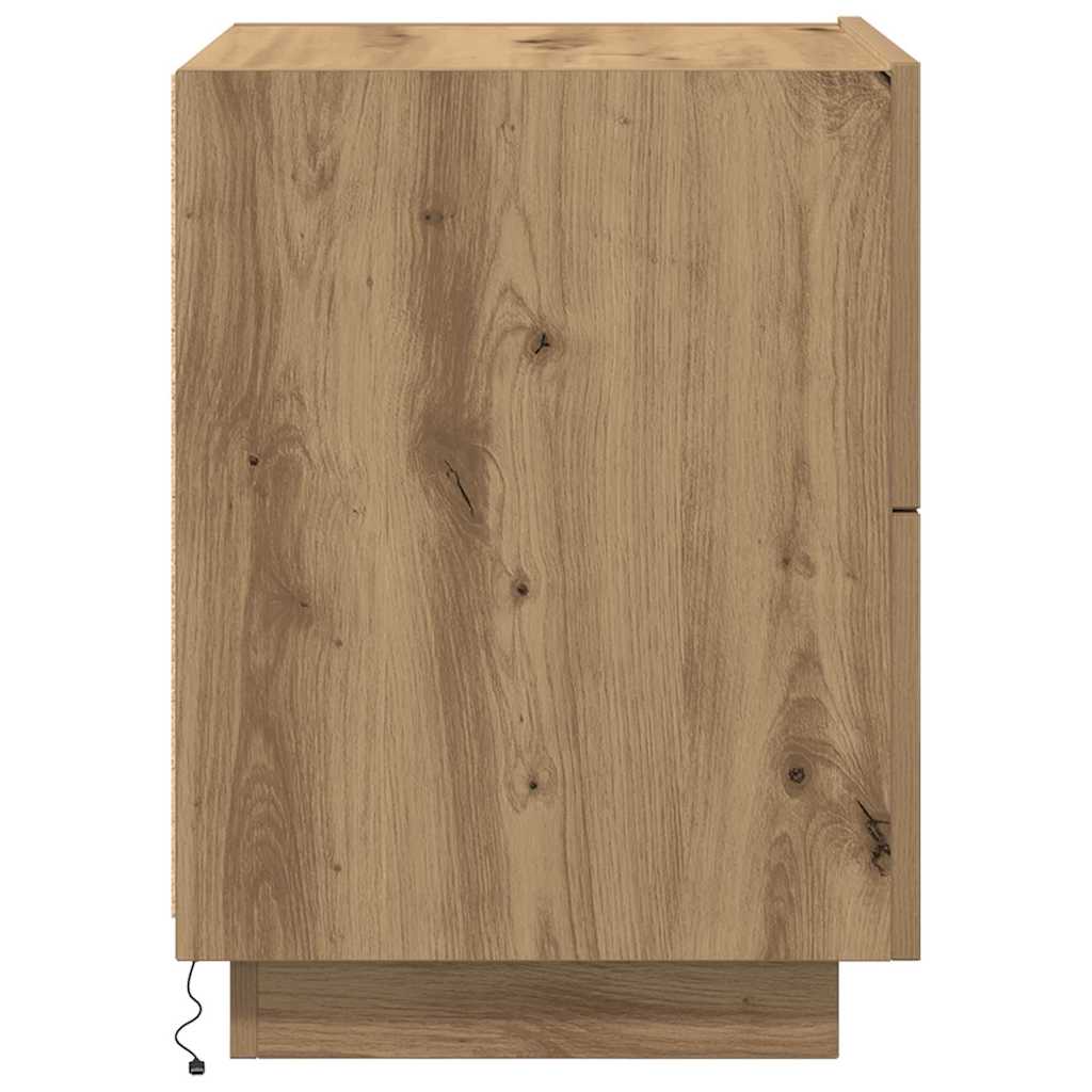 vidaXL Szafka Nocna z szufladą 2 pcs Dąb rzemieślniczy 45 x 40 x 55 cm